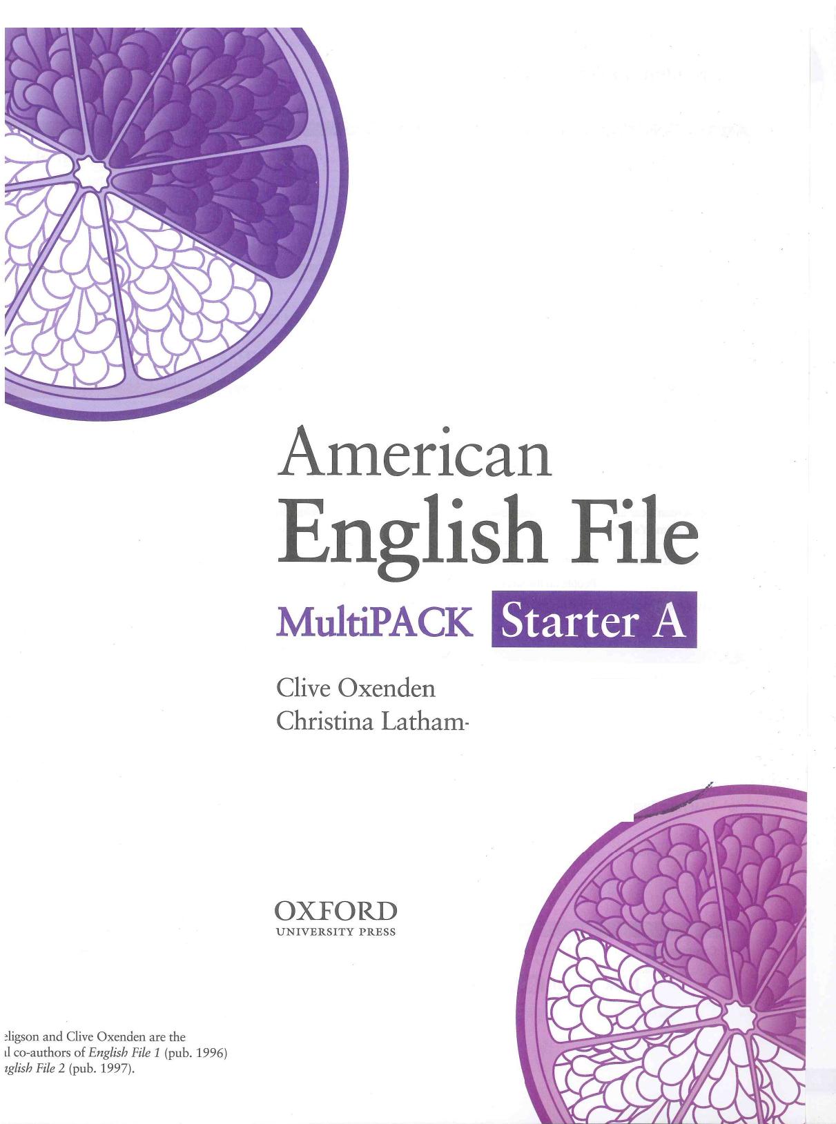 American English File Starter Student BookWork Book Multipack A