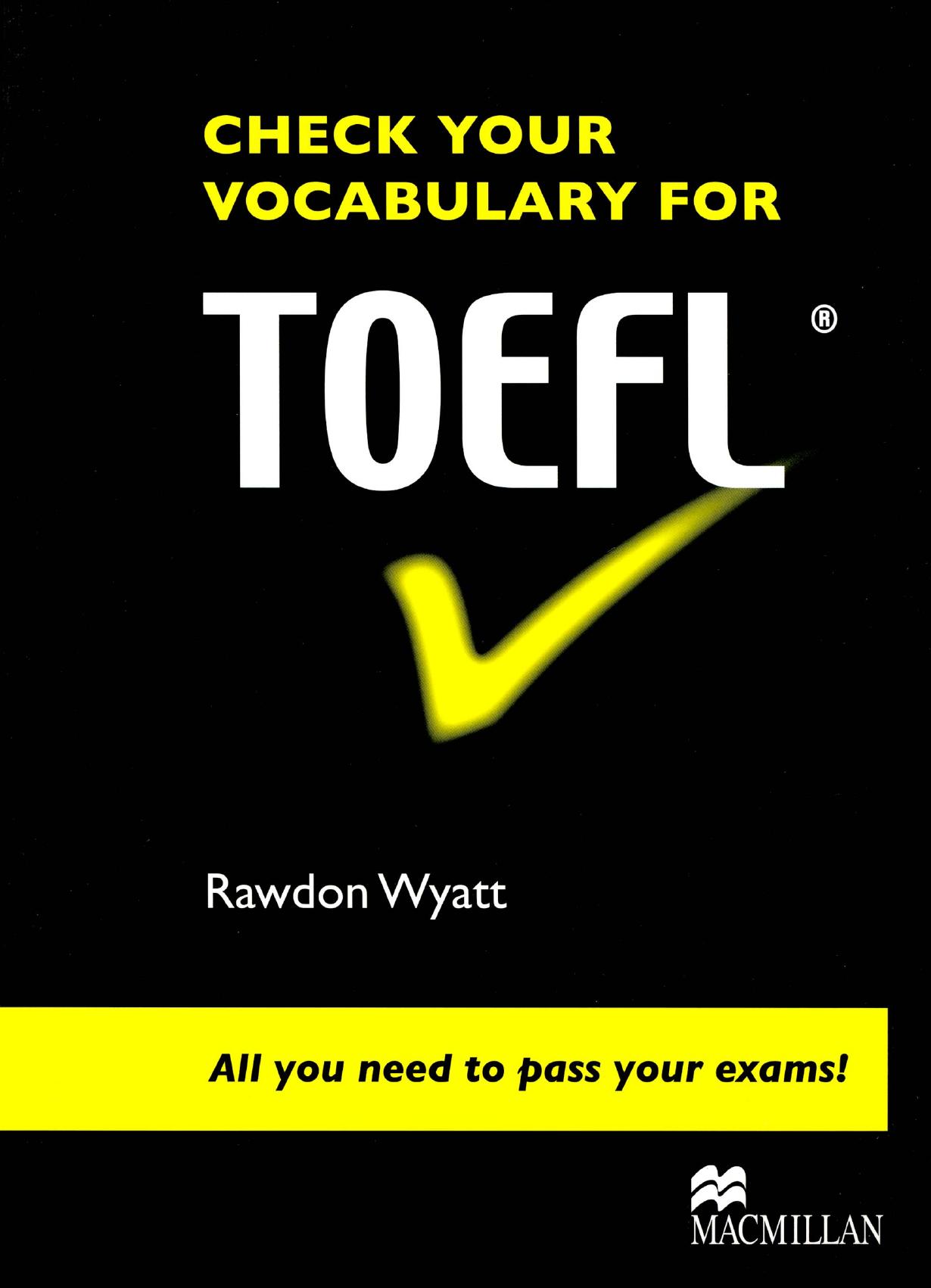 Check your vocabulary for TOEFL all you need to pass your exams!