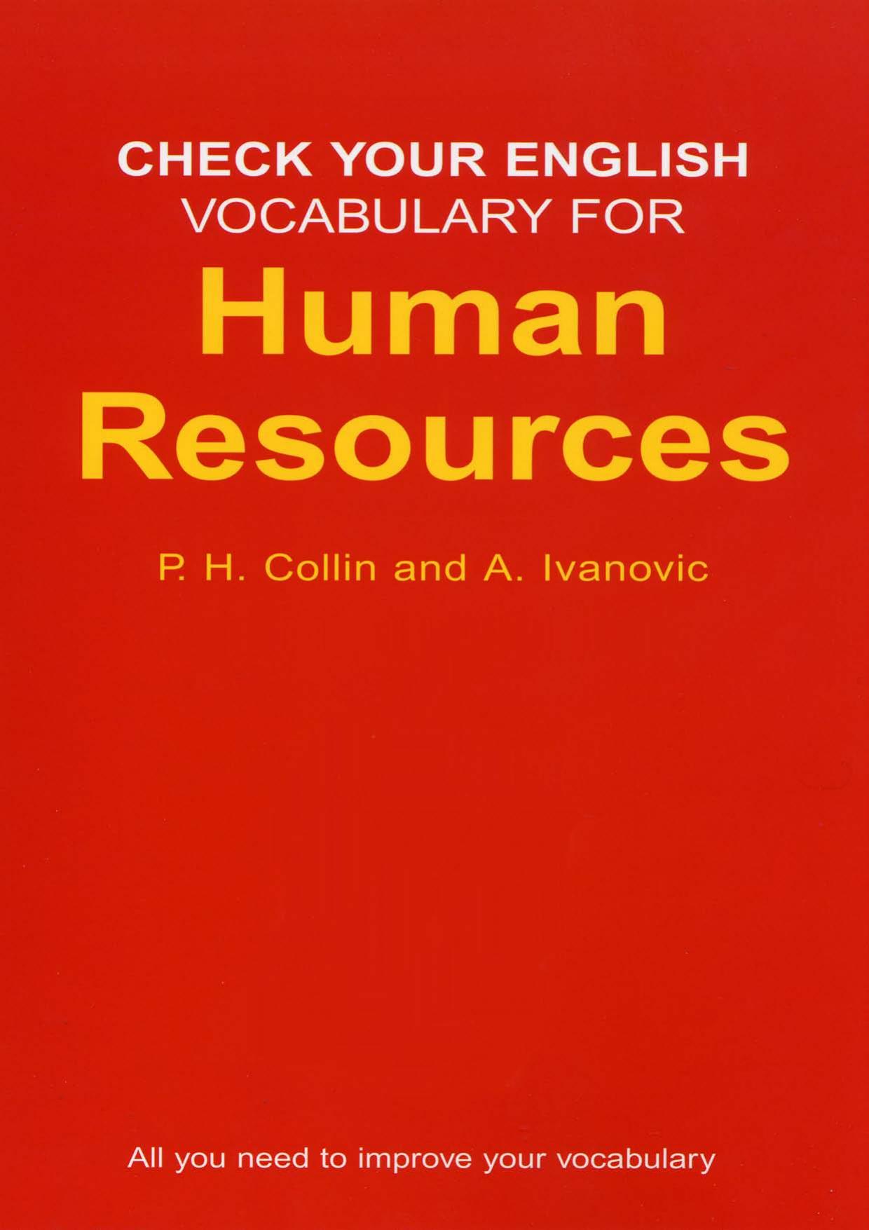 Check Your English Vocabulary for Human Resources