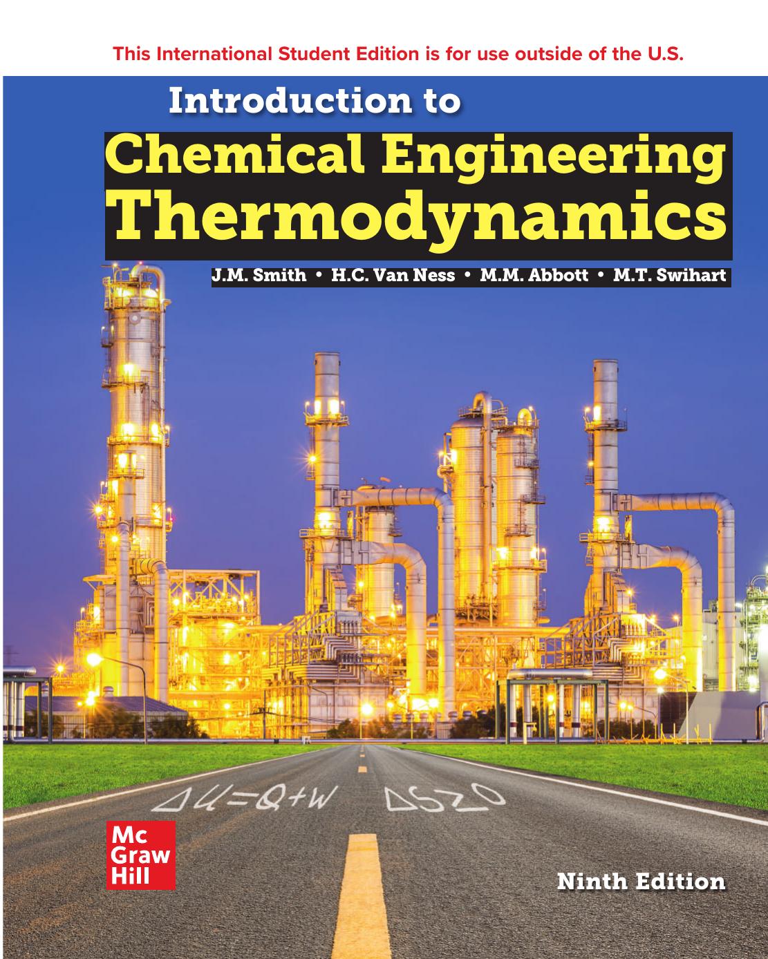 ISE eBook Online Access for Introduction to Chemical Engineering Thermodynamics