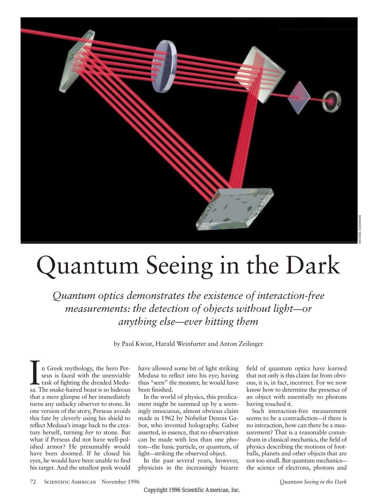 Quantum Seeing in the Dark (1996)