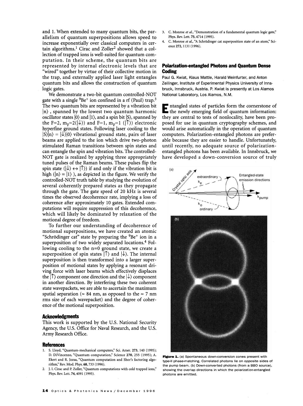 Polarization-entangled Photons and Quantum Dense Coding (1996)