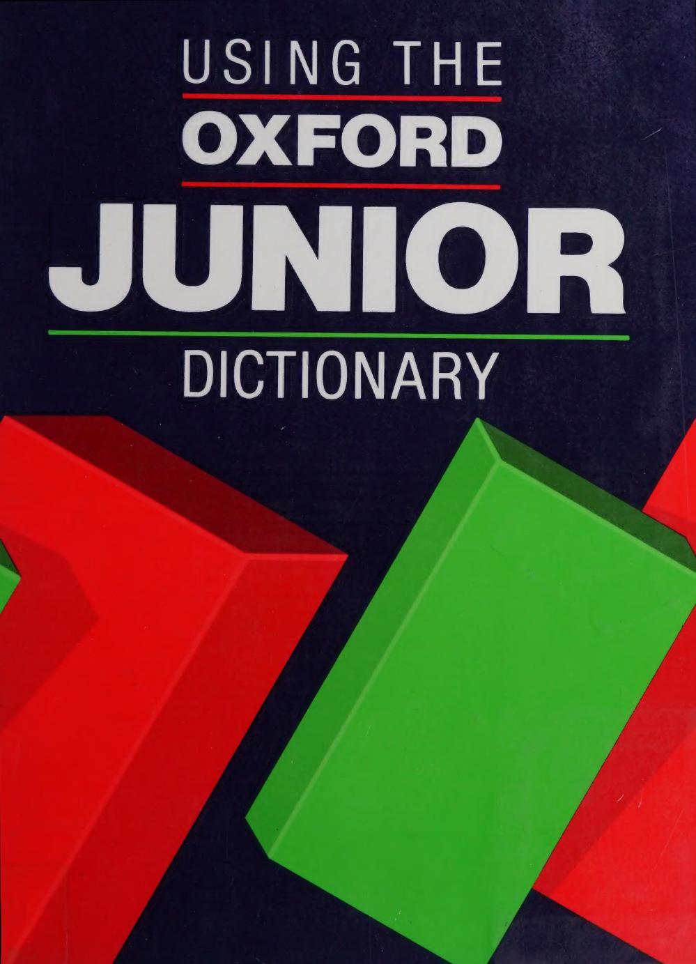 Using the Oxford Junior Dictionary