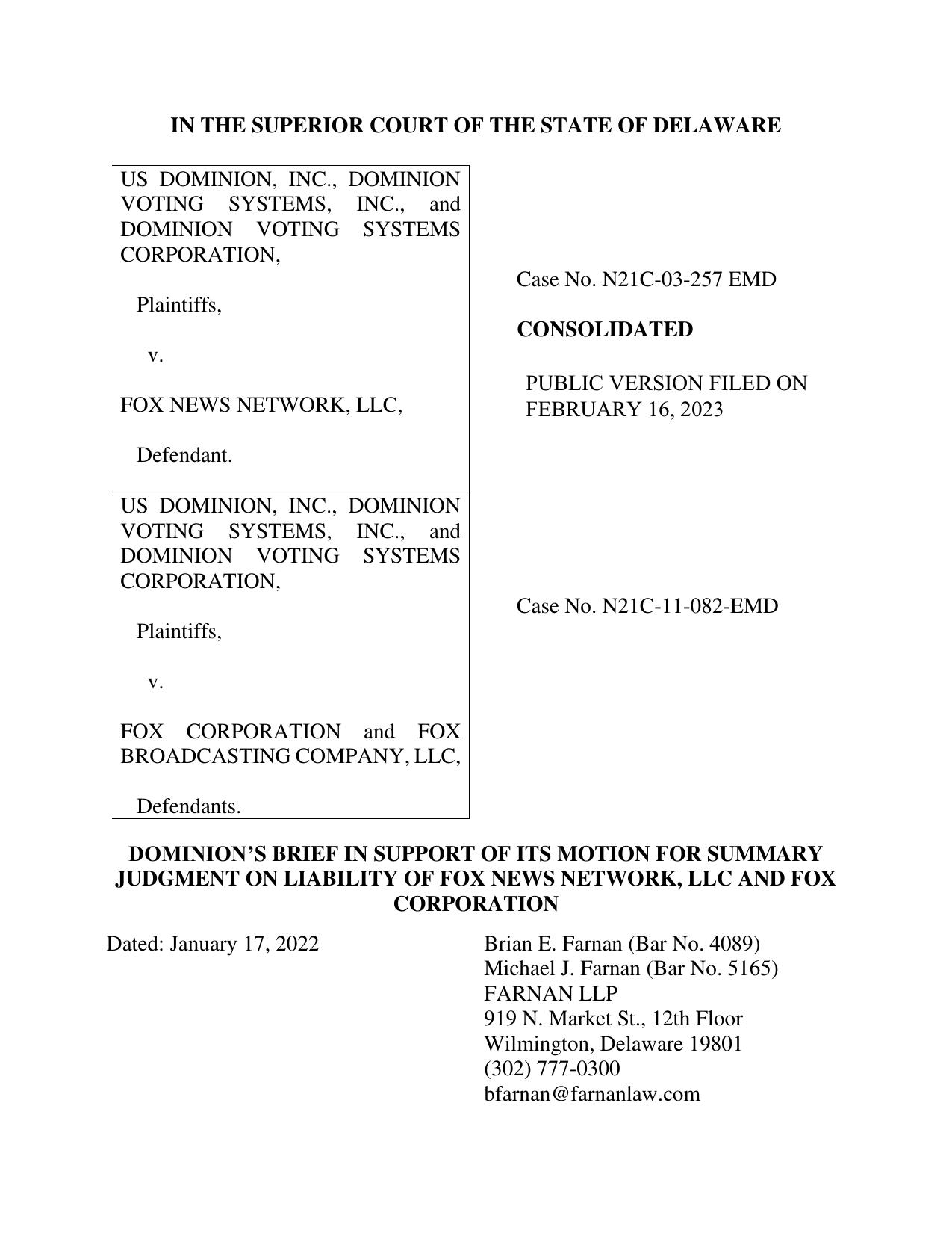 US Dominion, Inc., Dominion Voting Systems