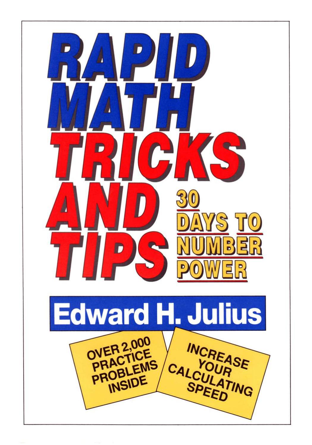 Rapid Math Tricks & Tips