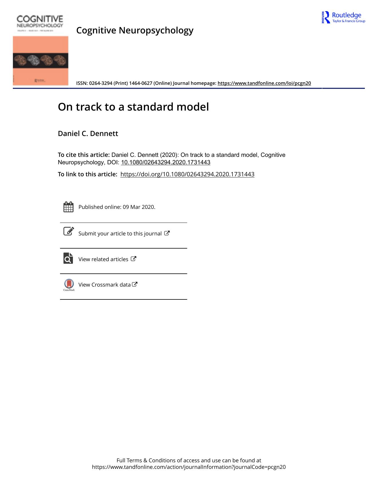 On track to a standard model