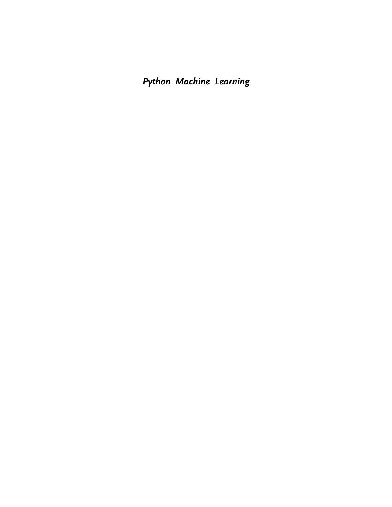 Jennings G. Python Machine Learning 2023