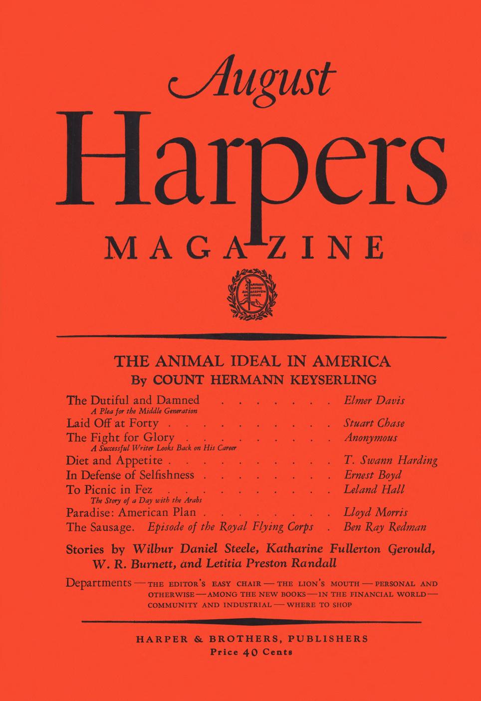 Harper's Magazine - August 1929