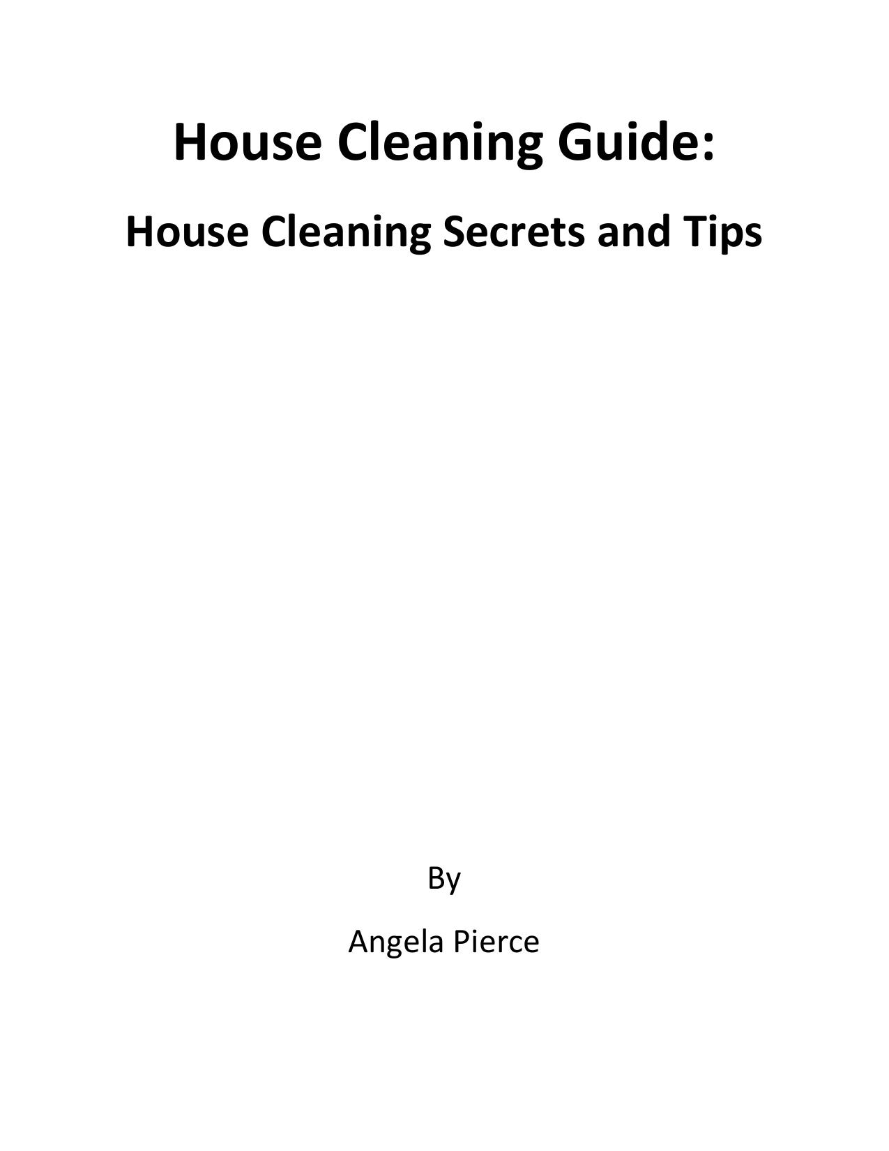 House Cleaning Guide