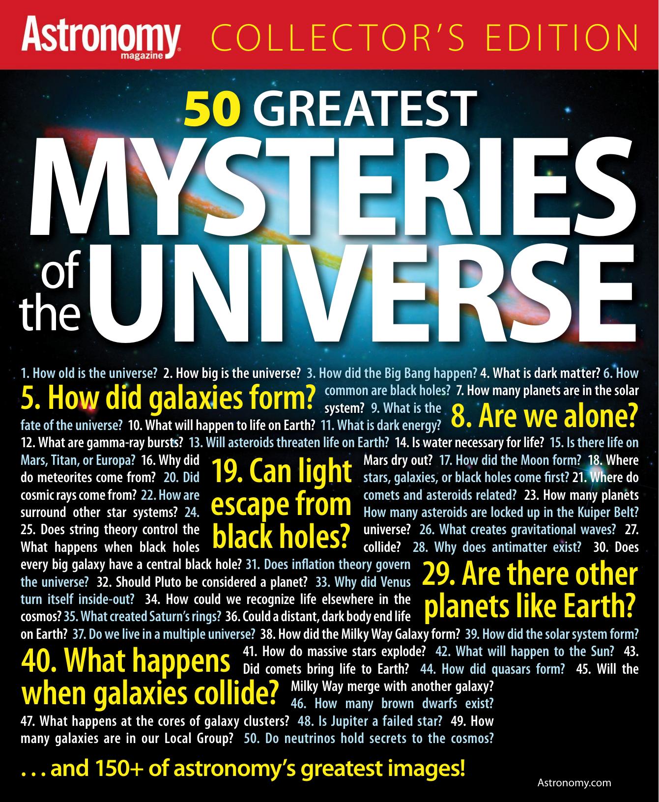 50 Greatest Mysteries in the Universe 2012