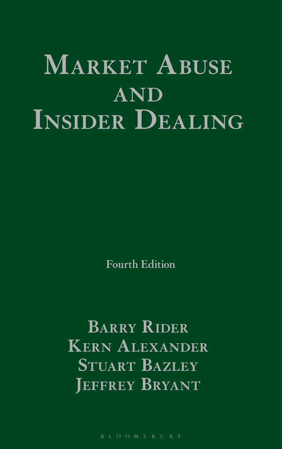 Market Abuse and Insider Dealing