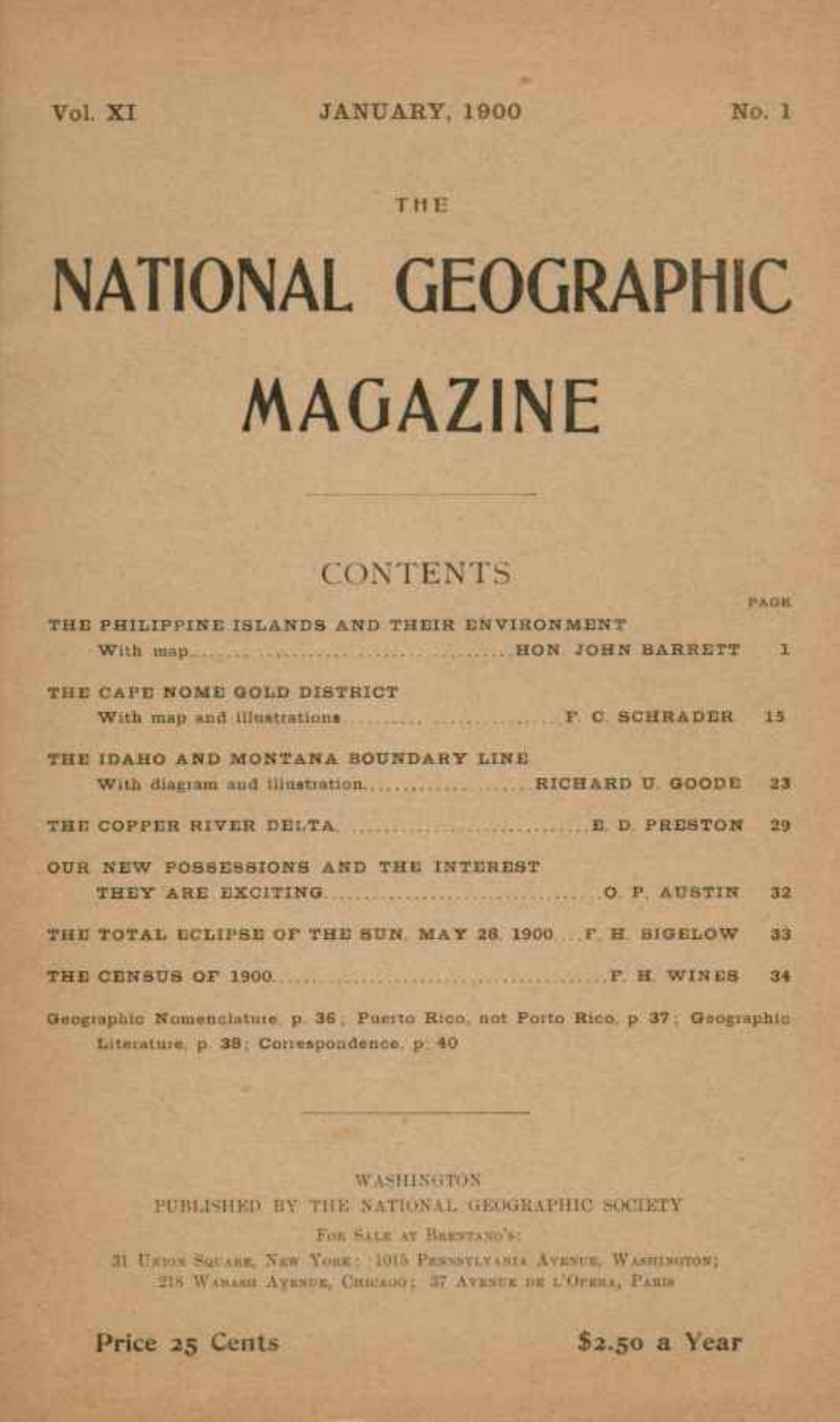 National Geographic 1900-01 011-01 Jan