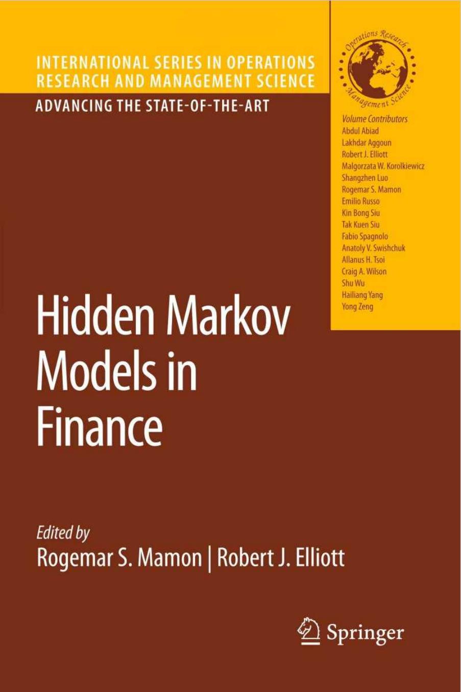 Mamon R. Hidden Markov Models in Finance Vol 1. 2010