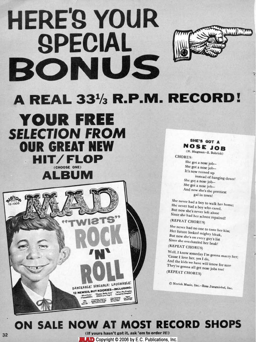 a MAD Record Scan (1962) + Flyer