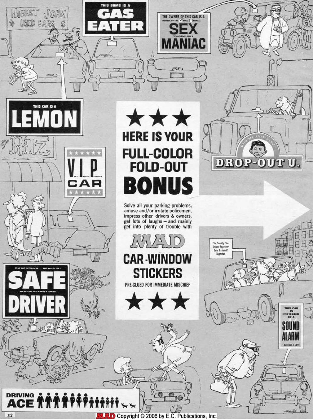 MAD Car-Window Sticker (1968)