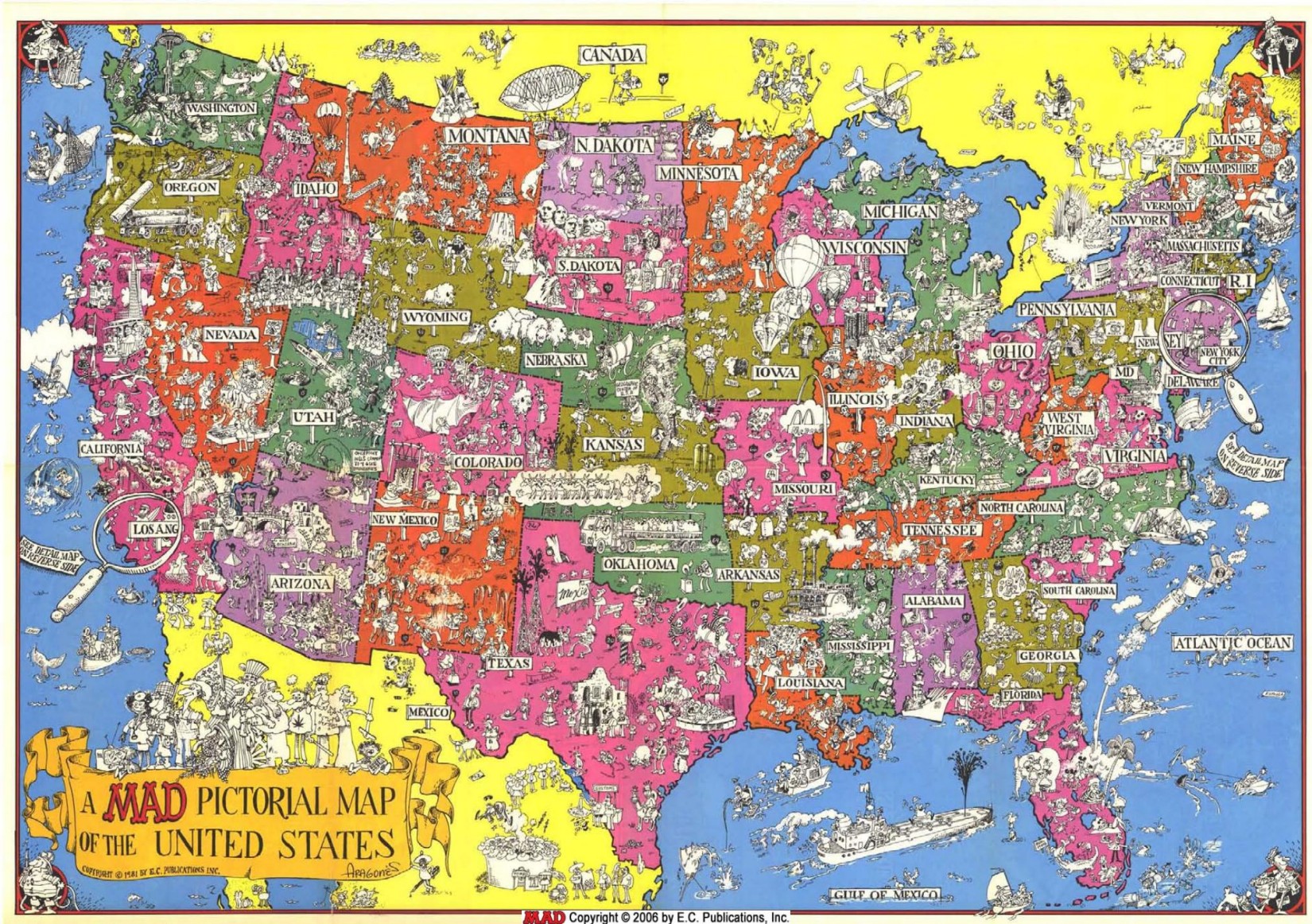 a MAD Pictorial Map of the USA (1981)