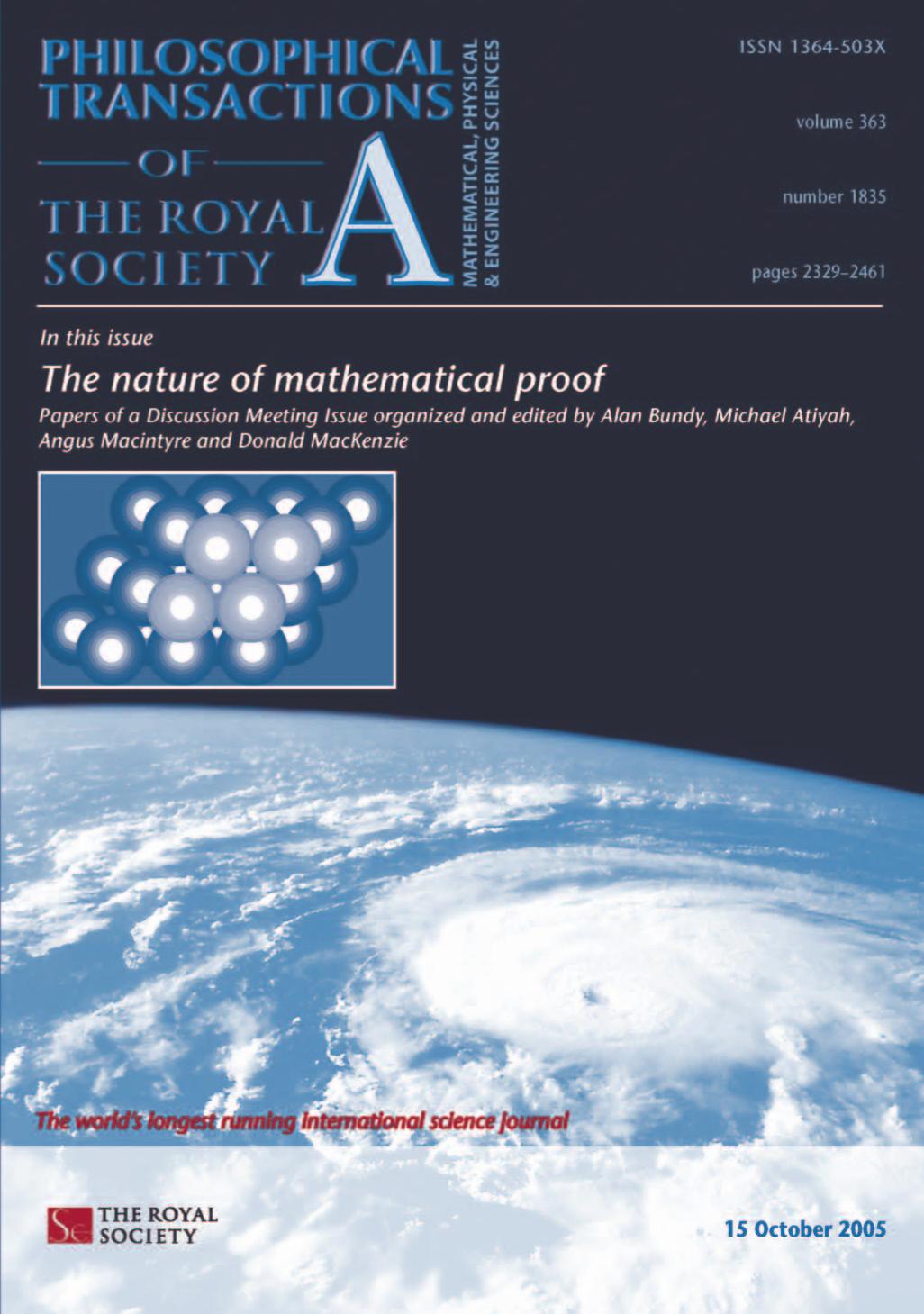 Bundy A. The Nature of Mathematical Proof 2005