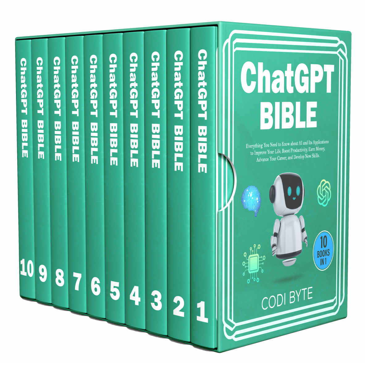 Chat GPT Bible - 10 Books in 1: Everything You Need to Know about AI and Its Applications to Improve Your Life, Boost Productivity, Earn Money, Advance Your Career, and Develop New Skills.