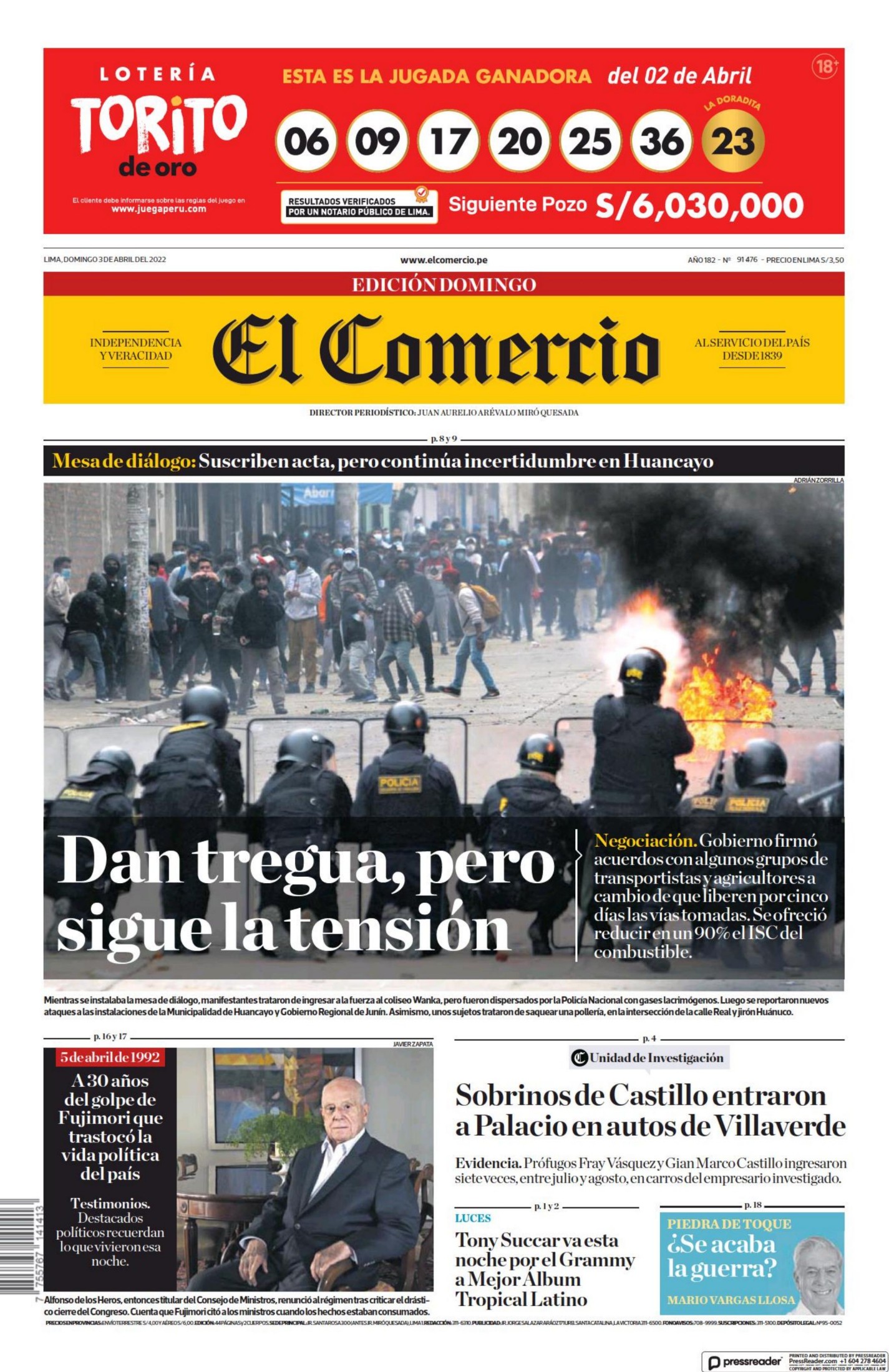 El Comercio Lima 03 Abril 2022