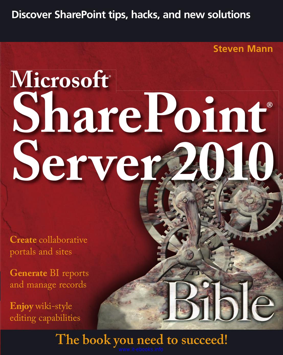 Microsoft SharePoint Server 2010 Bible