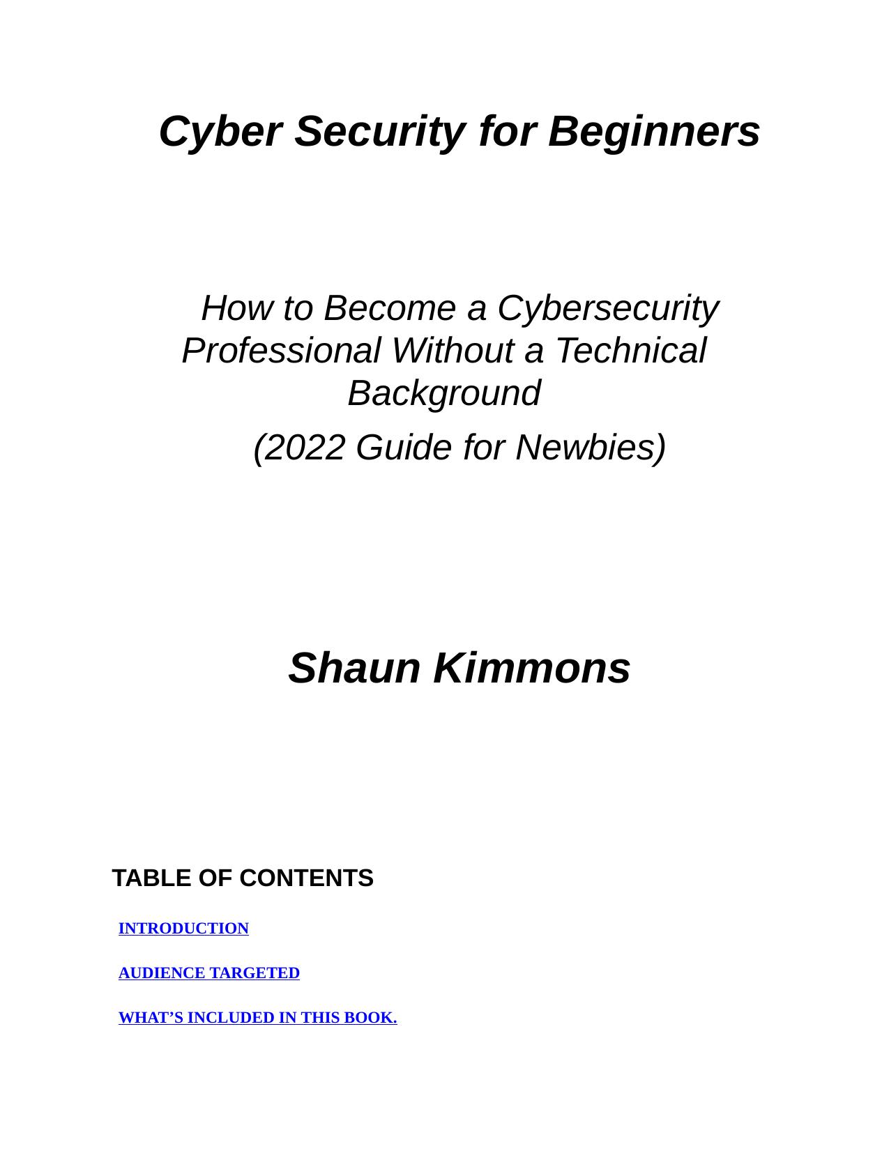 Cyber Security for Beginners