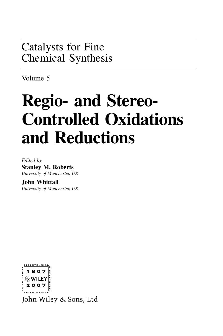 Catalysts for Fine Chemical Synthesis