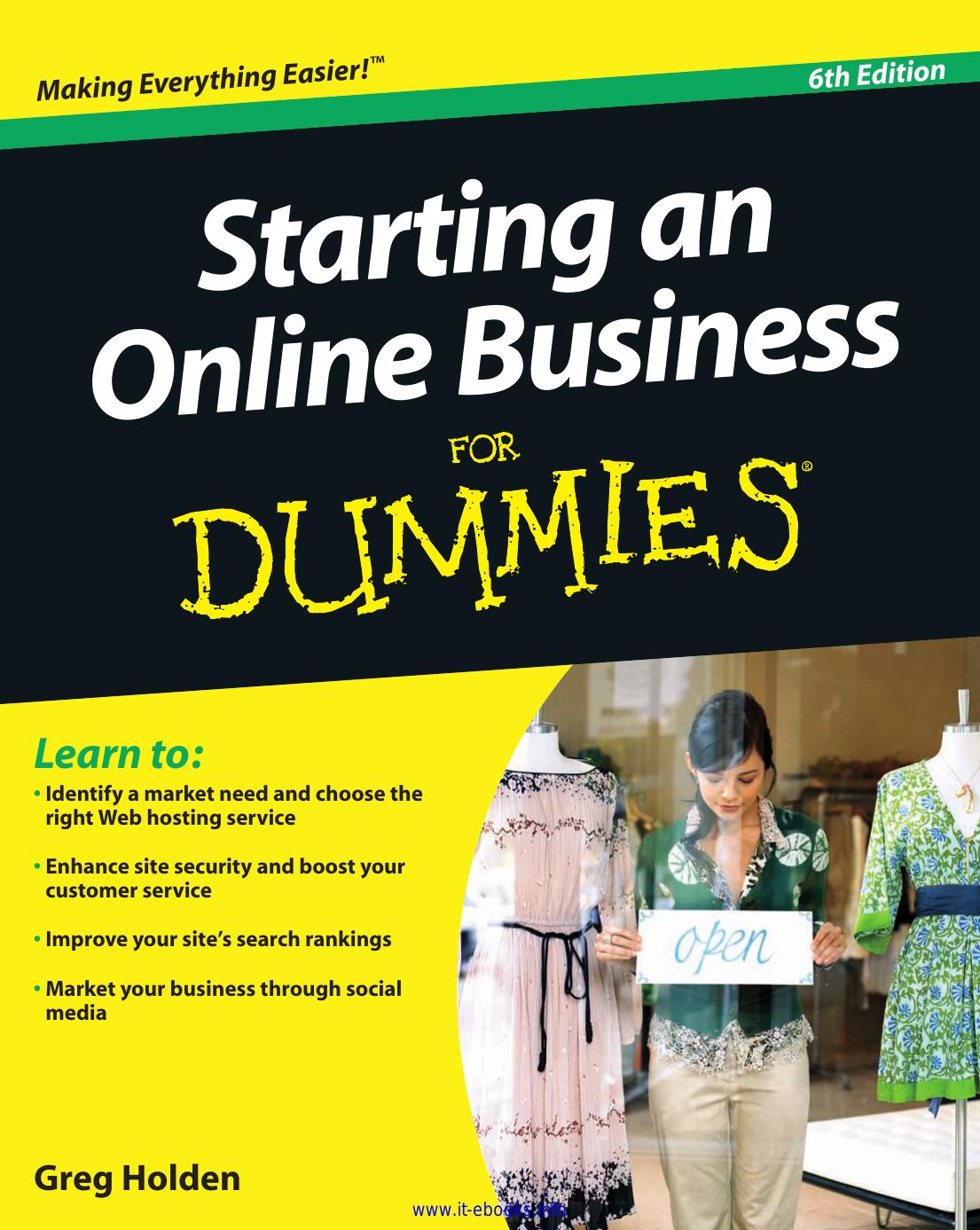 Starting an Online Business For Dummies, 6th Edition