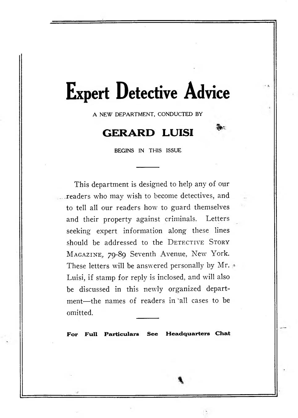 Detective Story Magazine - 23 April 1918