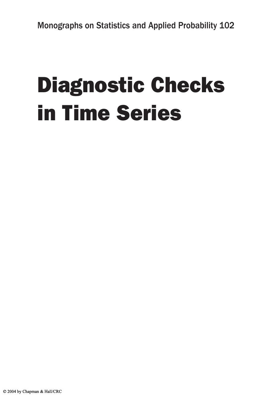 Diagnostic Checks in Time Series