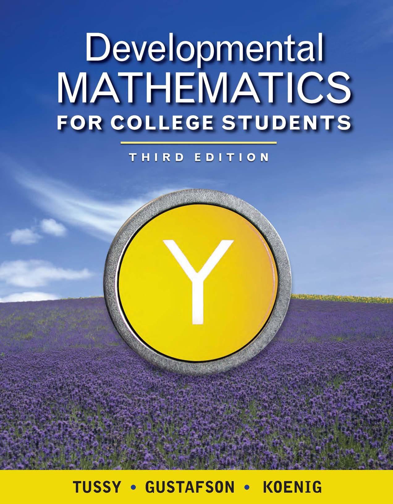 Developmental Mathematics for College Students Third Edition