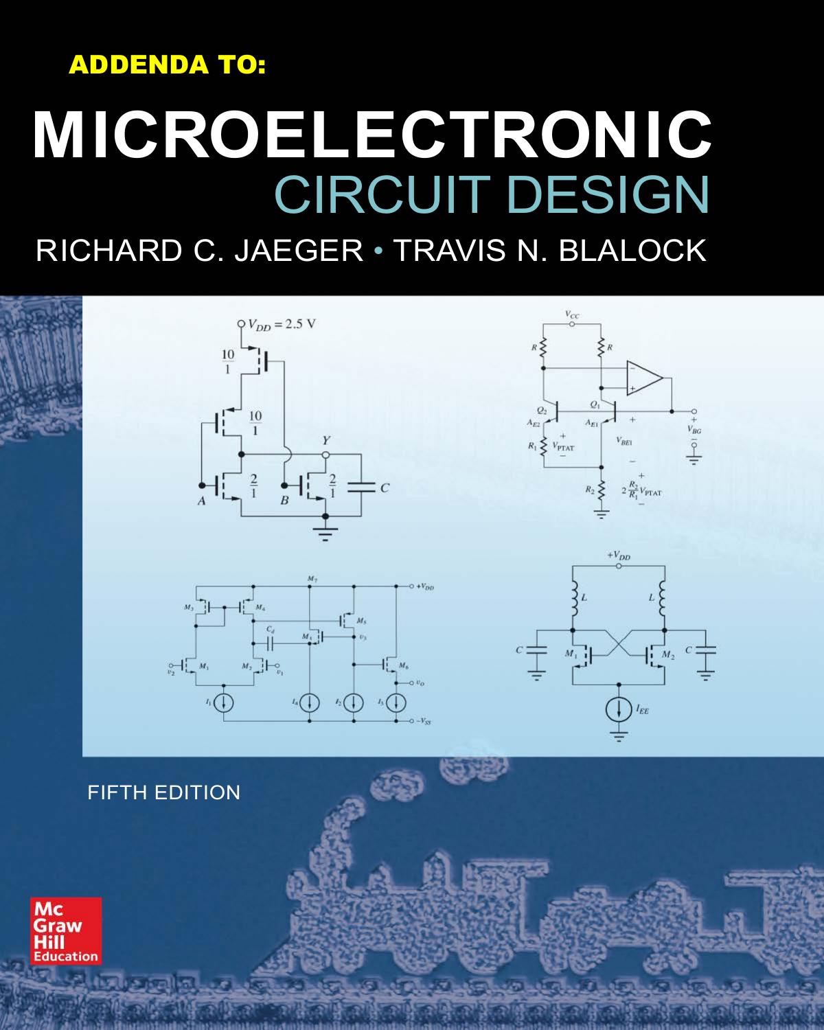 Microelectronic Circuit Design, 5th edition (2016)