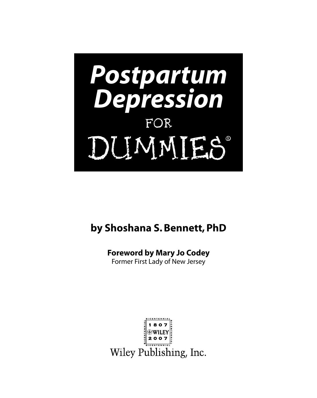 Postpartum Depression for Dummies