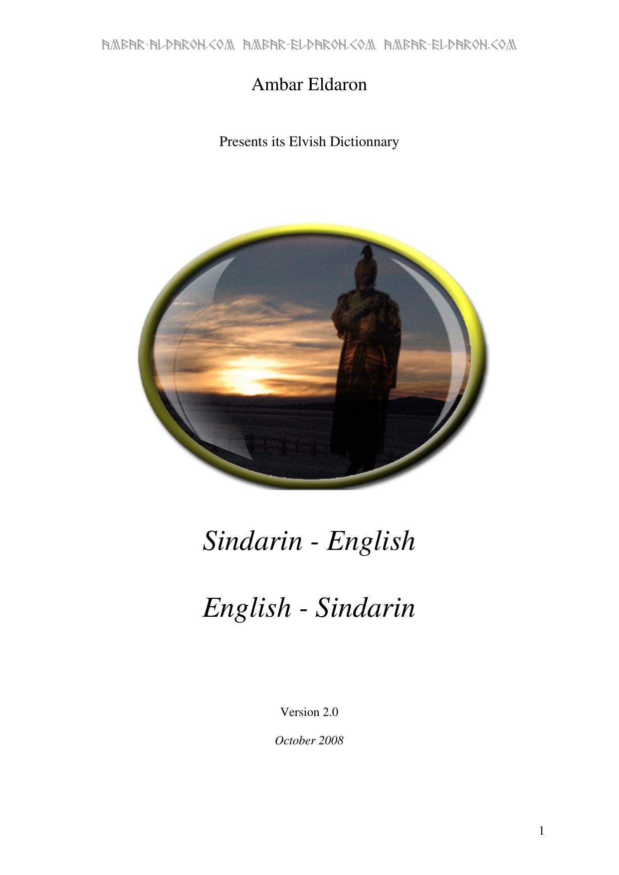 Microsoft Word - dictionnaire sindarin-anglais gratuit.doc