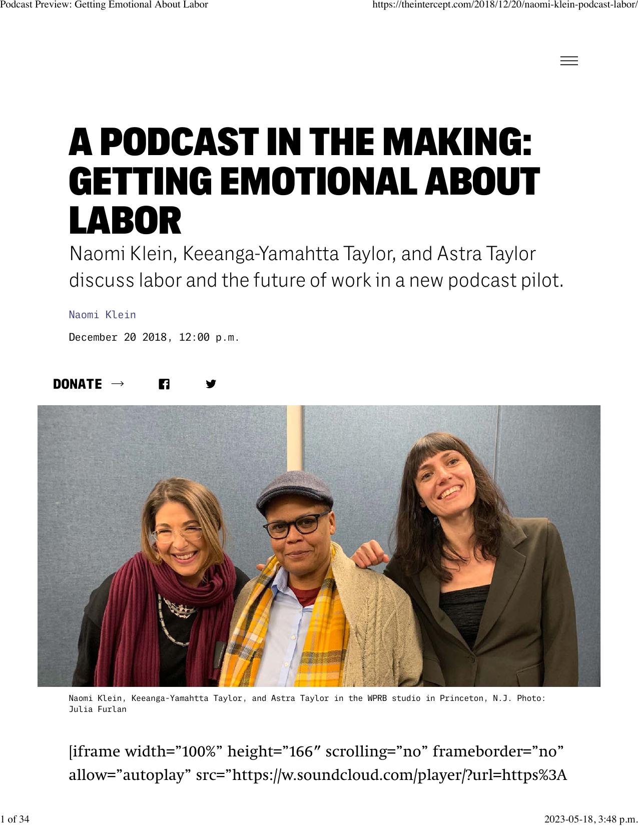 Podcast Preview: Getting Emotional About Labor