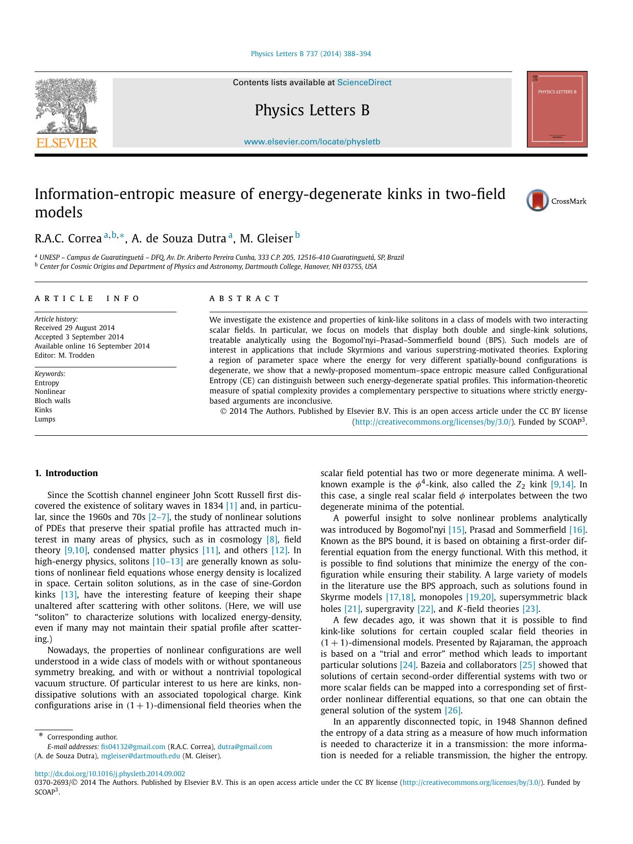 Information-entropic measure of energy-degenerate kinks in two-field models