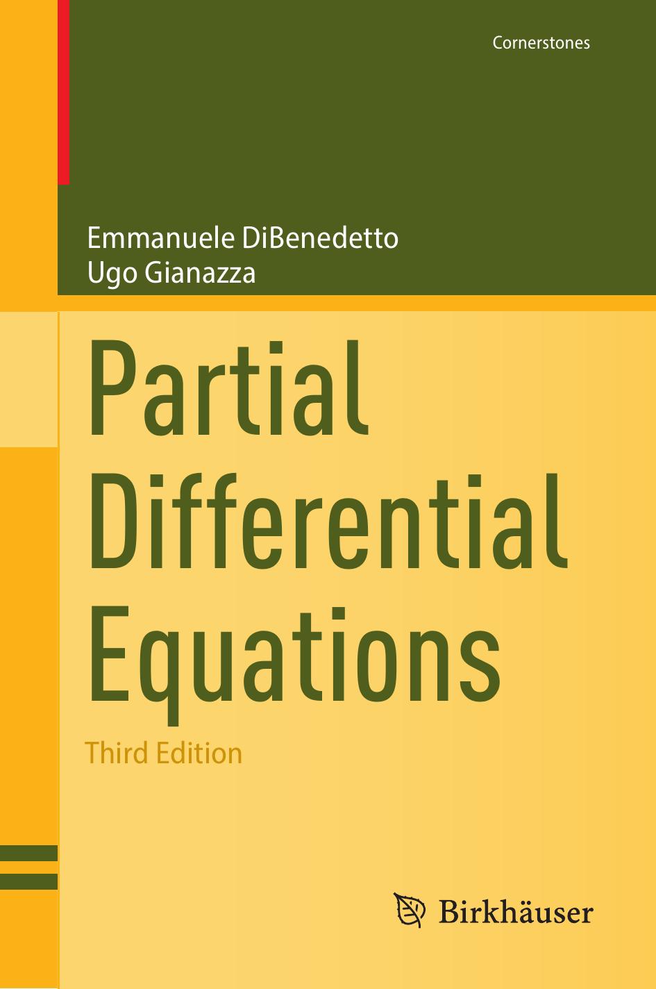 DiBenedetto E., Gianazza U. Partial Differential Equations 3ed 2023