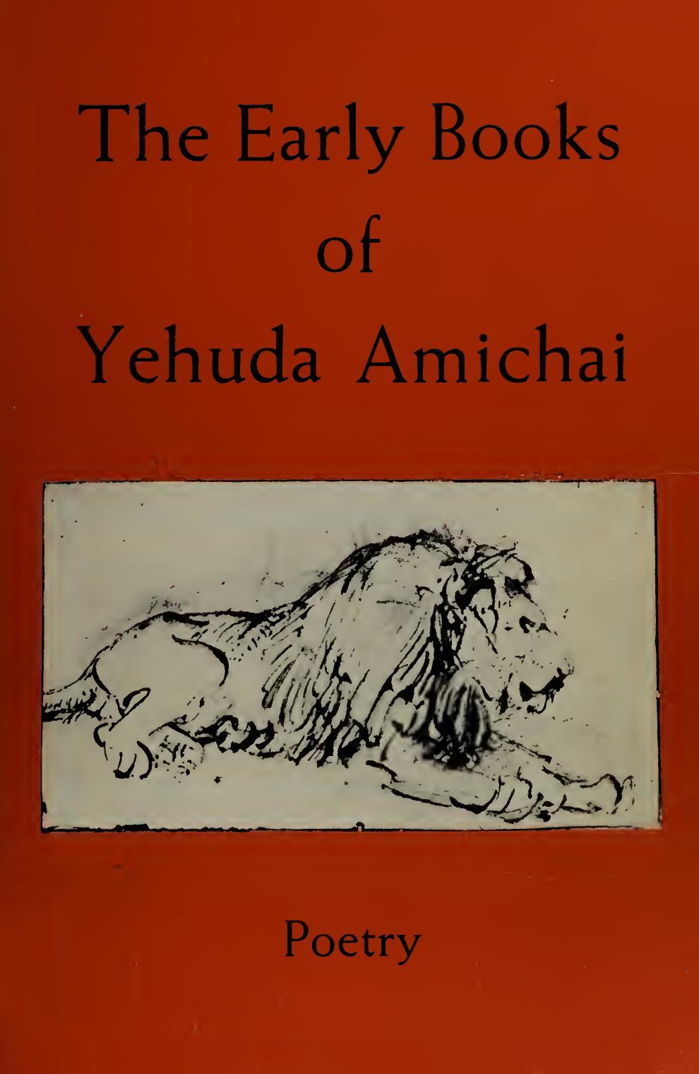 The Early Books of Yehuda Amichai