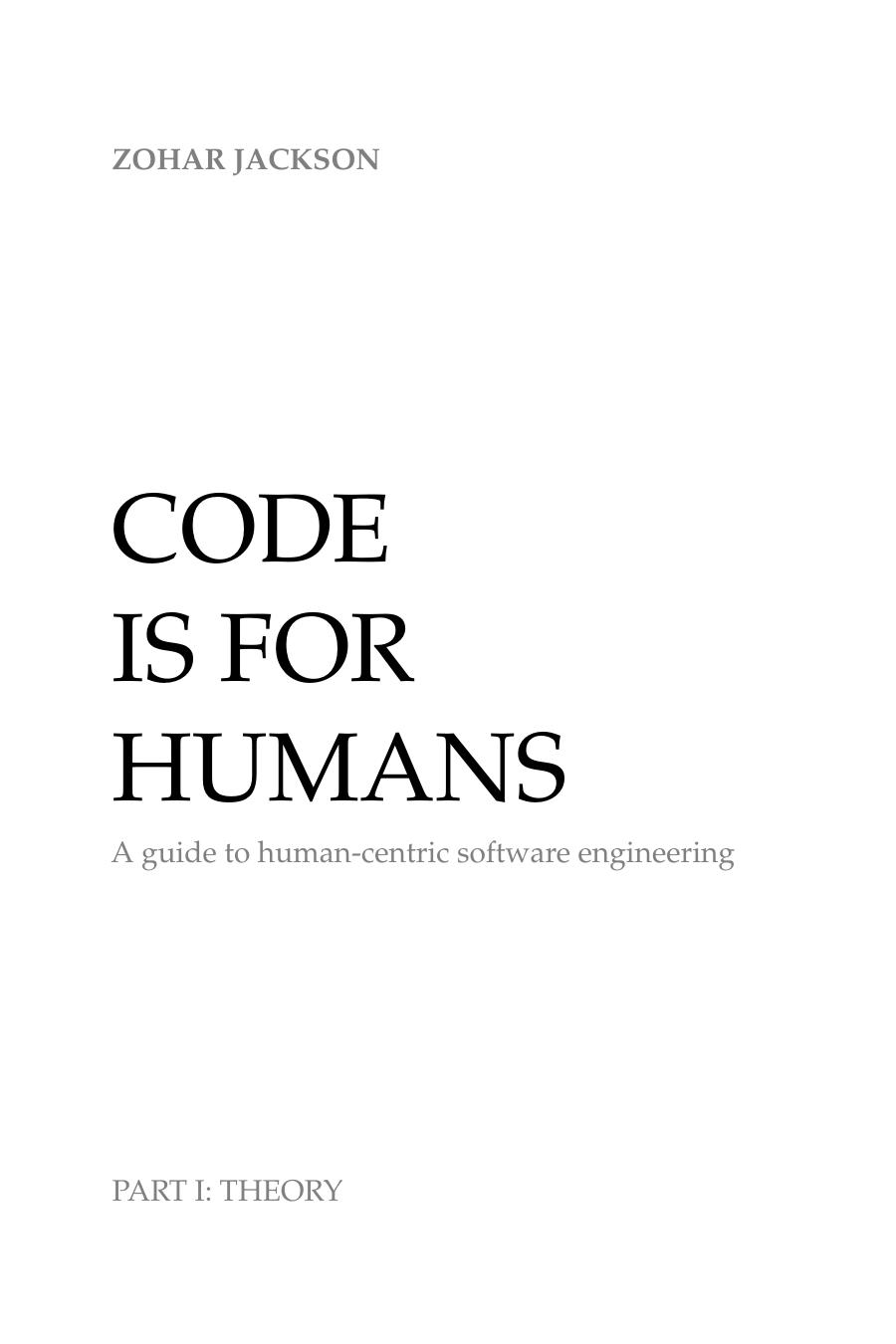 Code is for Humans