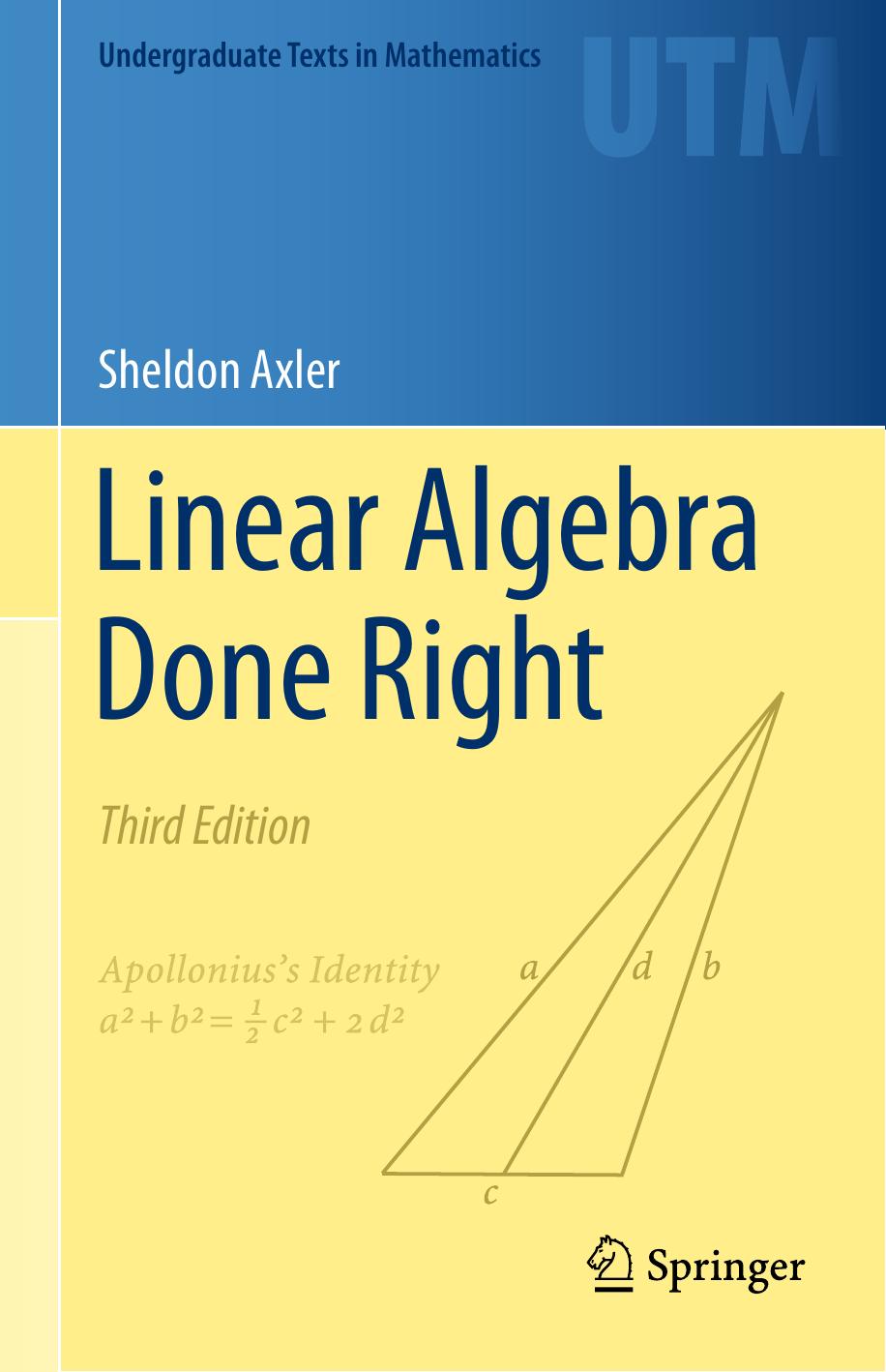 Axler S. Linear Algebra Done Right 3ed 2015