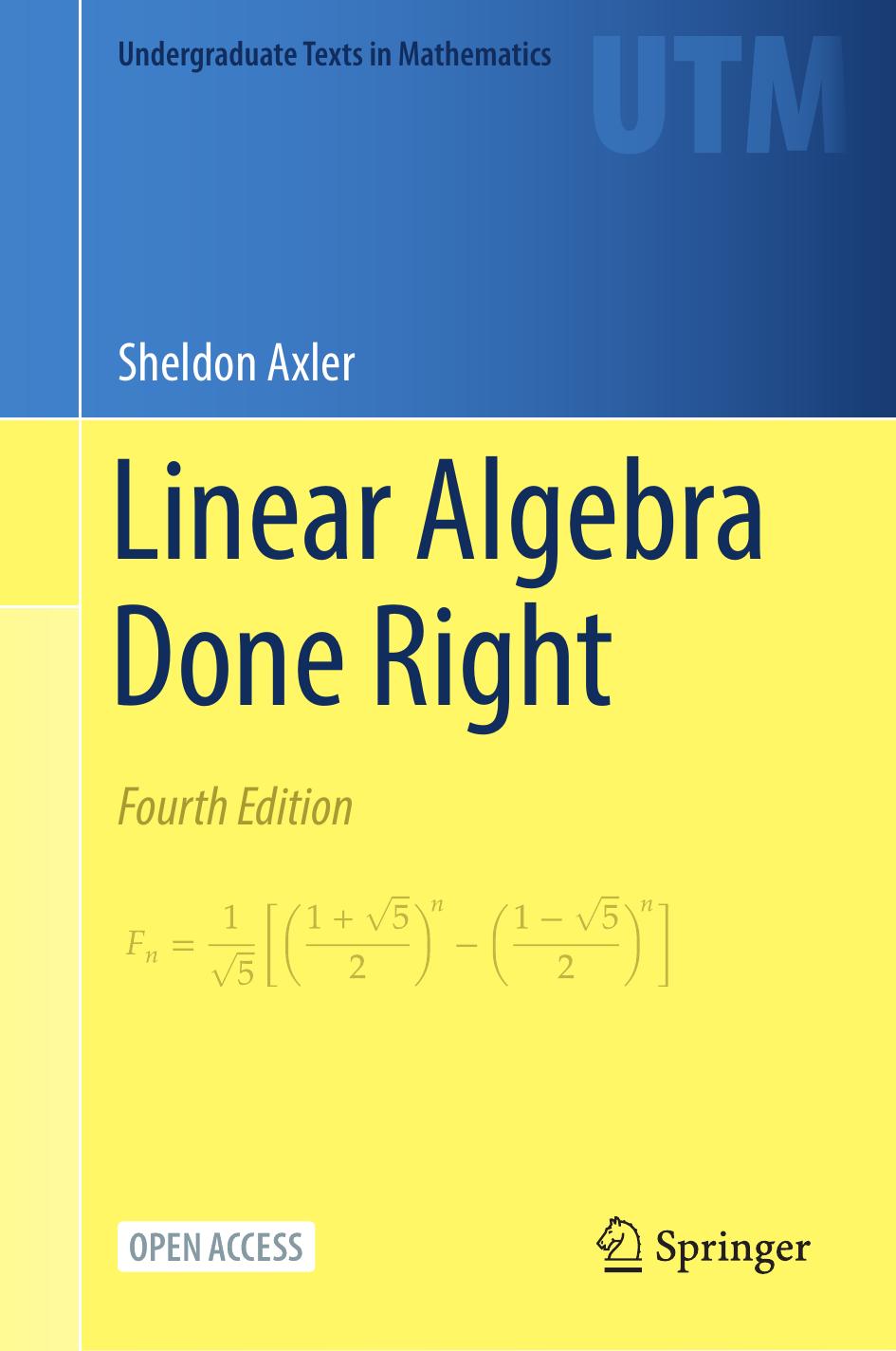 Axler S. Linear Algebra Done Right 4ed 2023