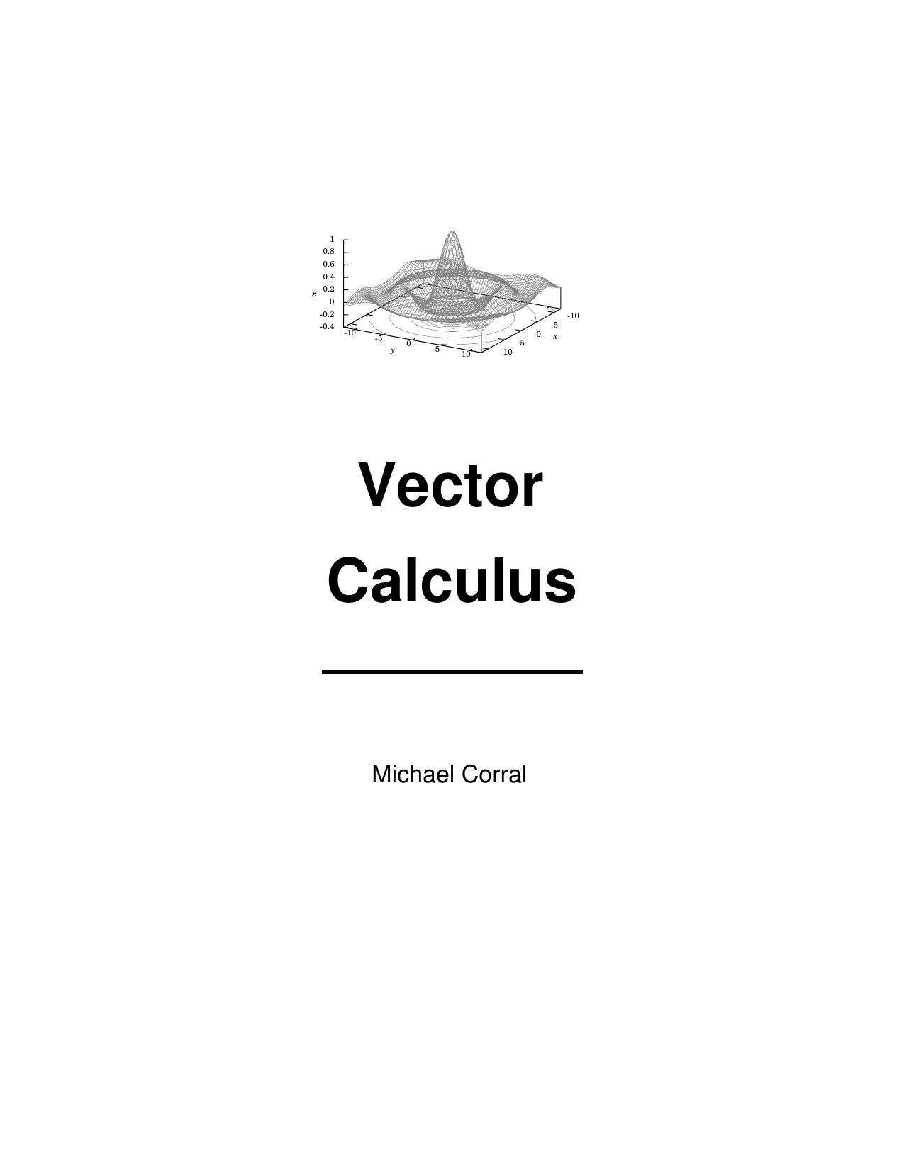 Vector Calculus