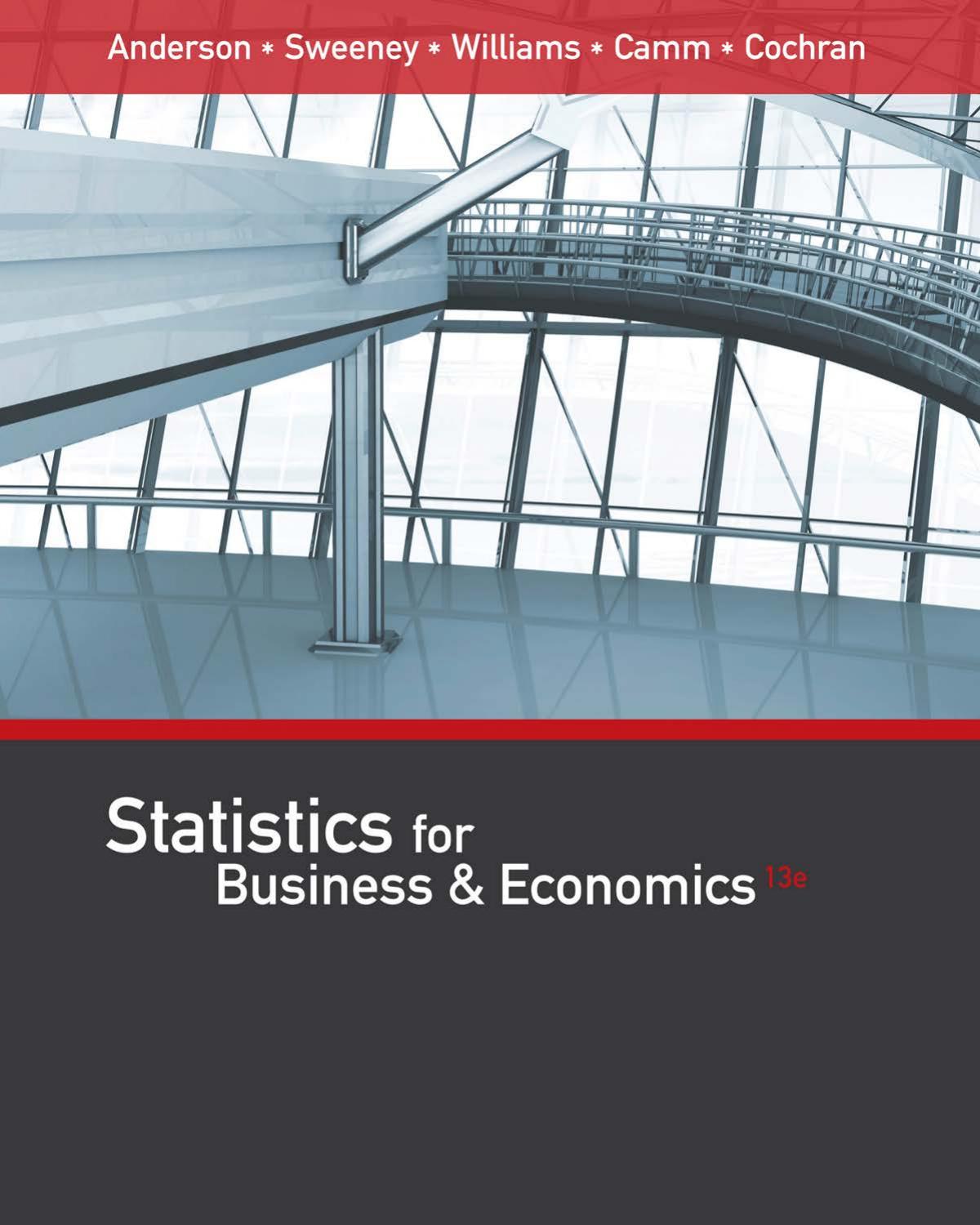 Statistics for Business & Economics, 13th ed.