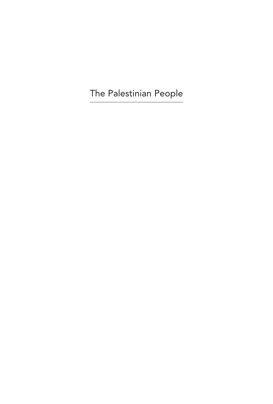 The Palestinian People