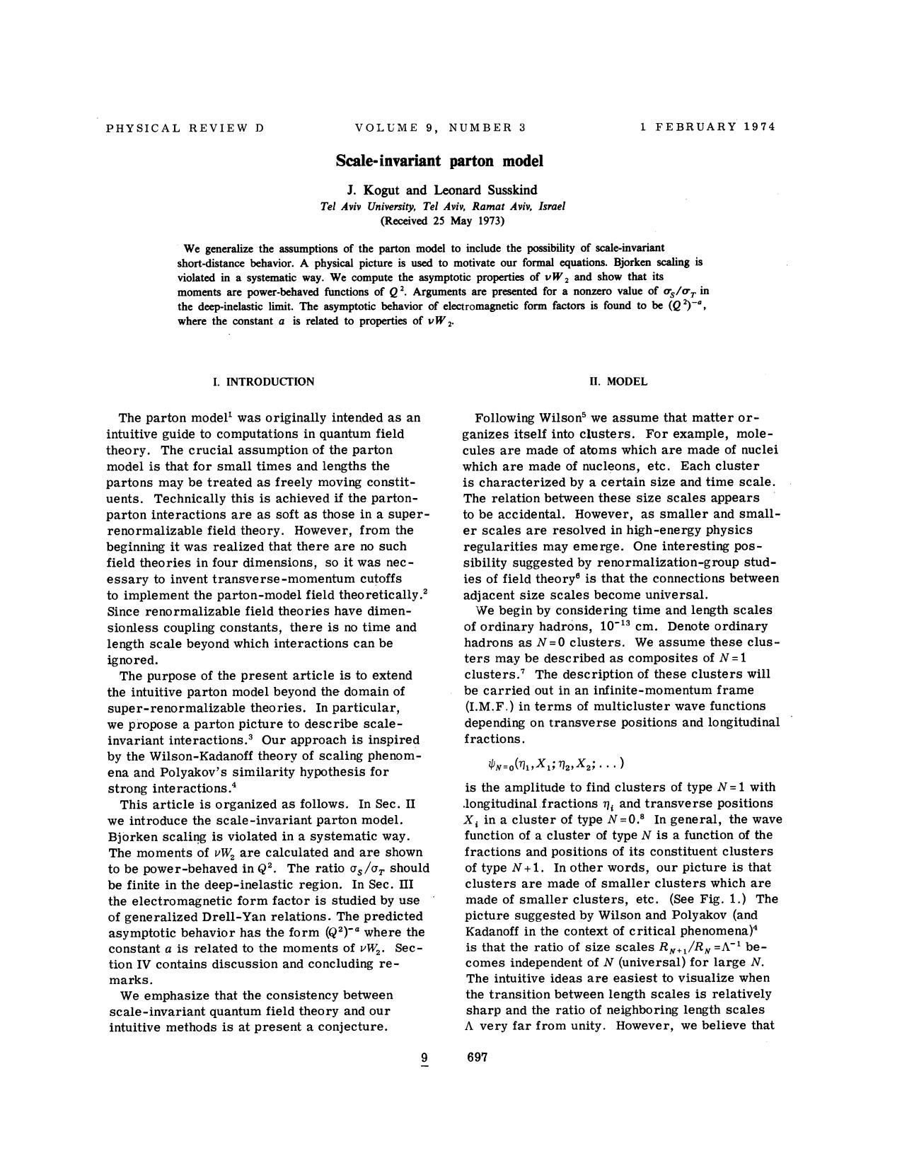 Scale-invariant parton model