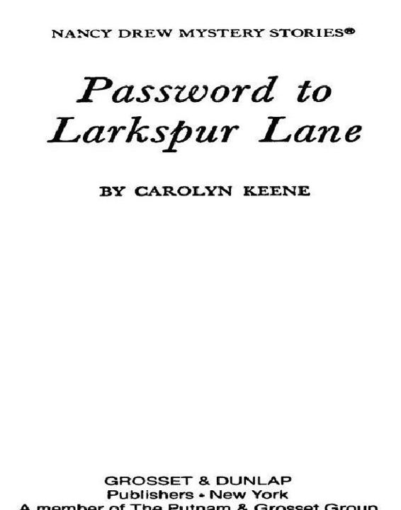 Password to Larkspur Lane