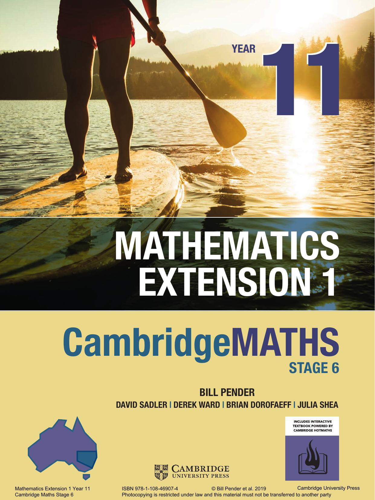 Cambridge Mathematics Extension 1 Year 11