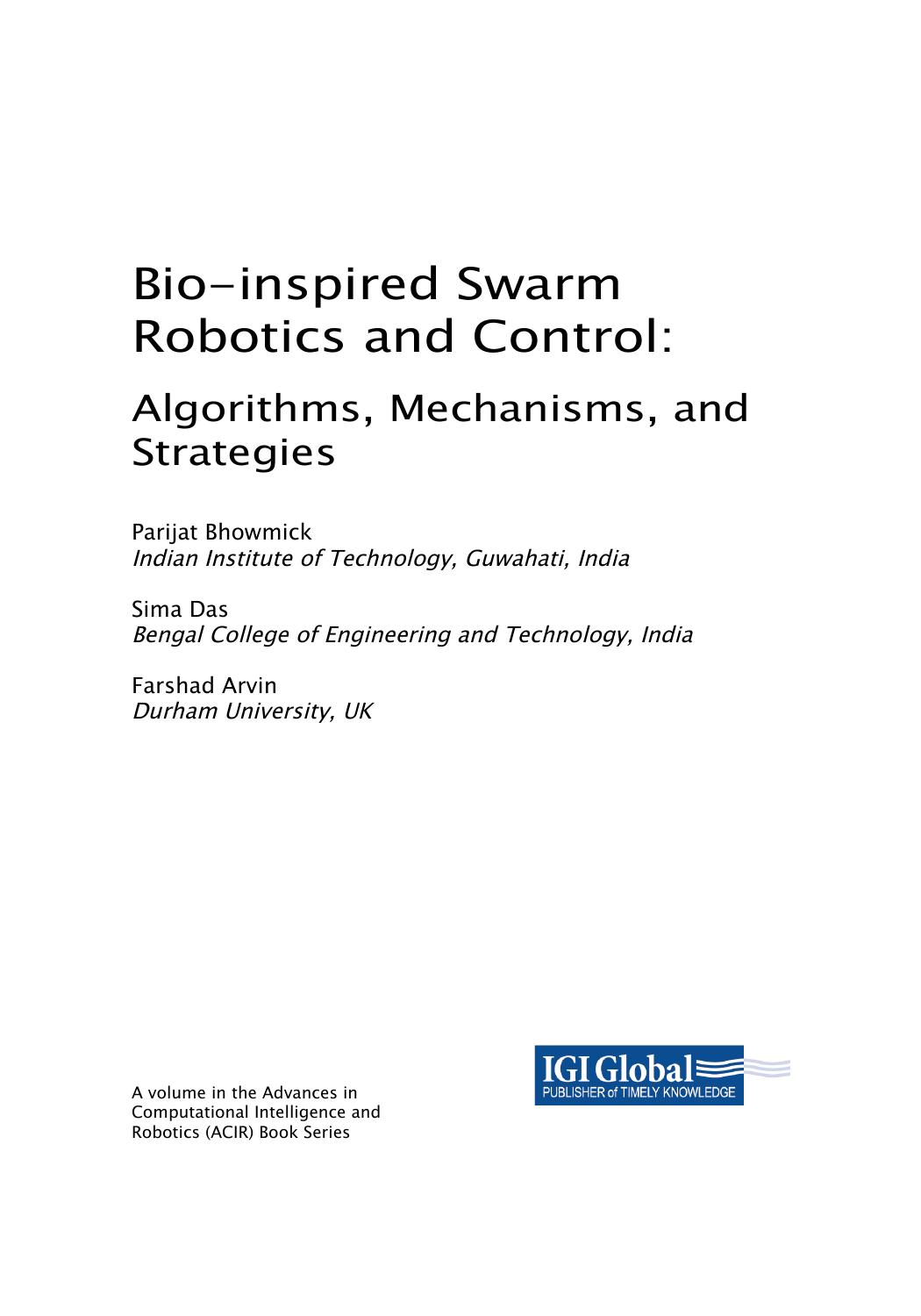 Bhowmick P. Bio-Inspired Swarm Robotics and Control.Algorithms,..Strategies 2024