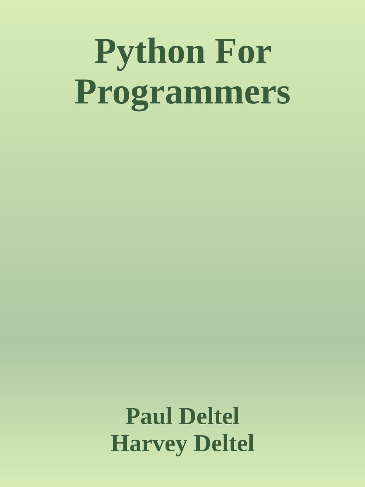 Python For Programmers