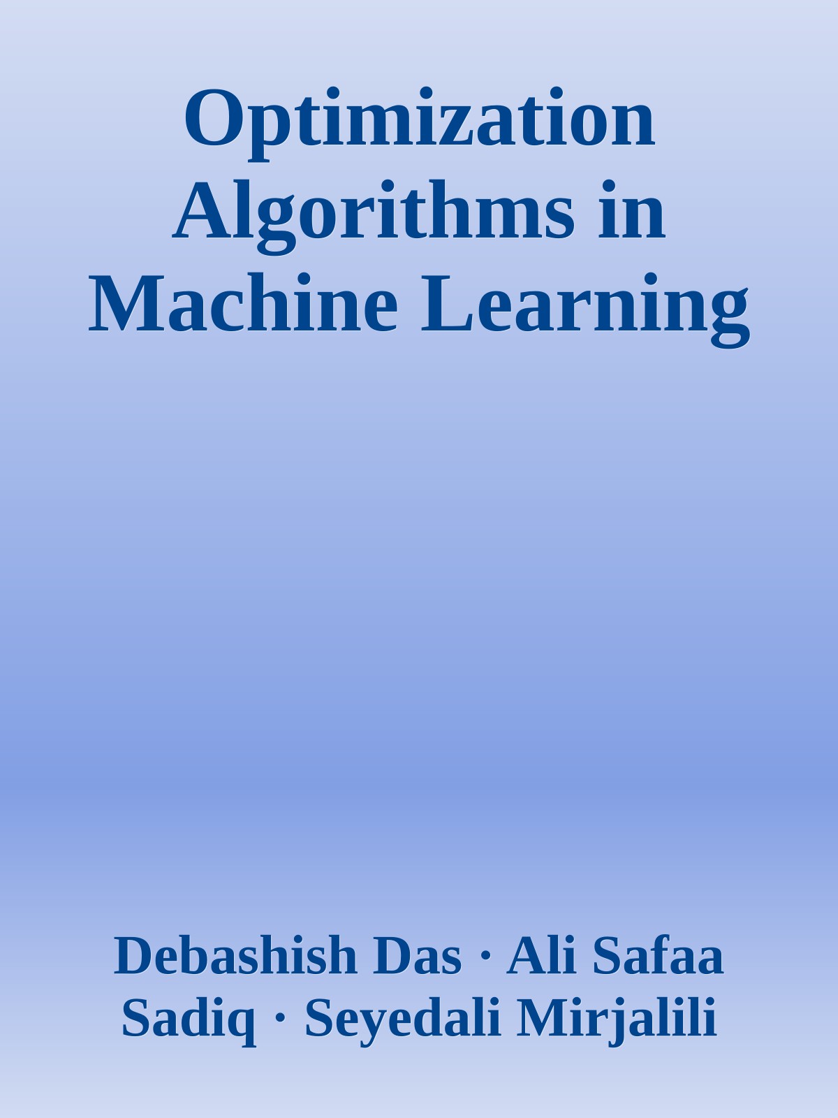 Optimization Algorithms in Machine Learning