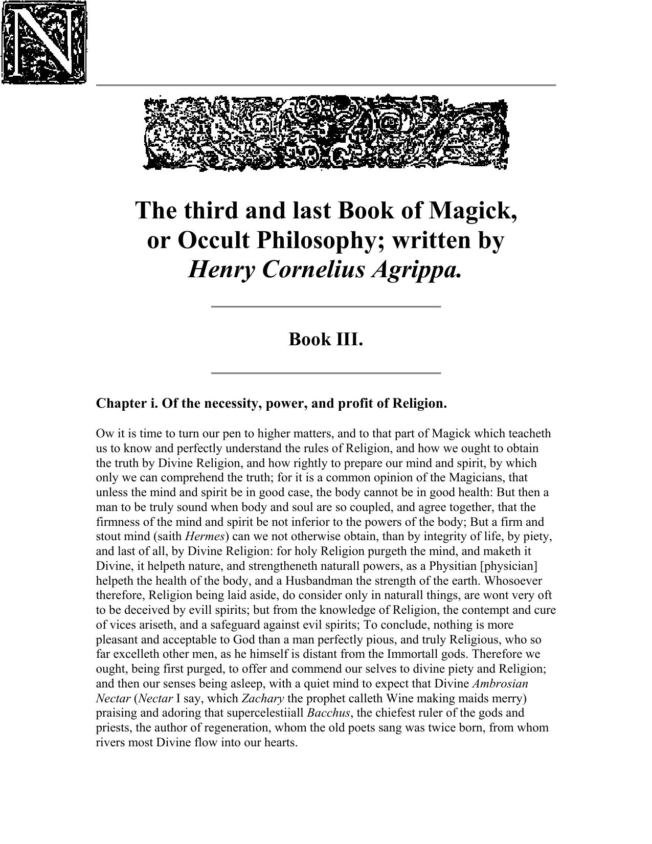 The third and last Book of Magick,